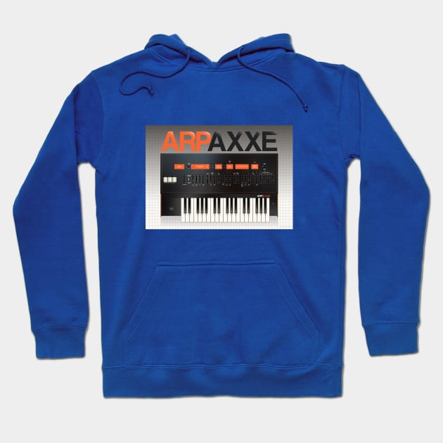 Axxe analog synth Hoodie by Tiny Little Hammers